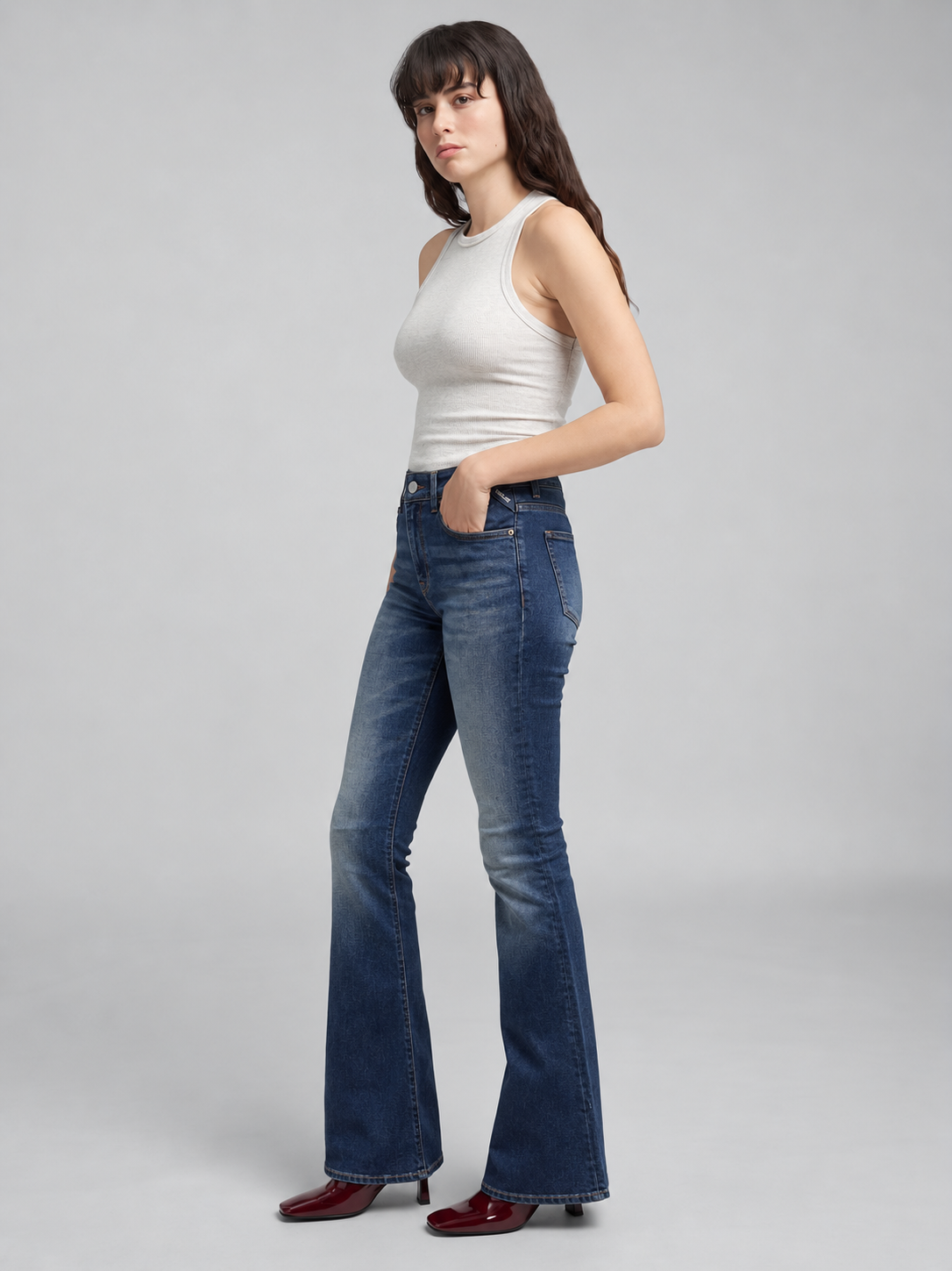12 OZ COTTON JOELLA FLARED JEANS | WA534 805 121 007