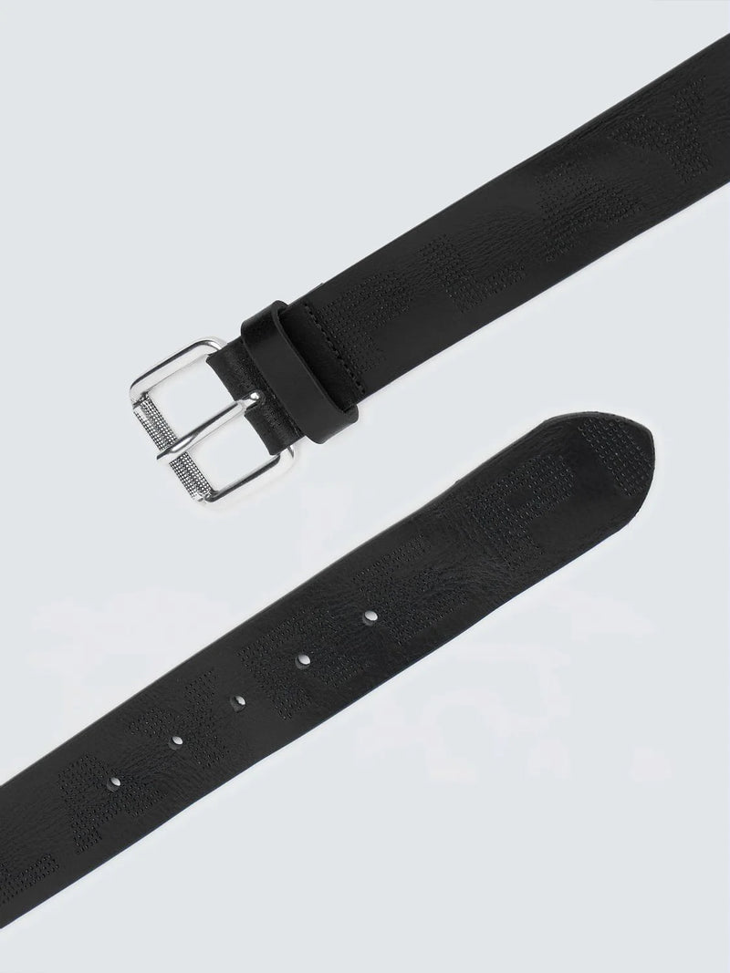 BELT WITH TEXTURED LOGO | BLACK AM2713 A1207B-0098