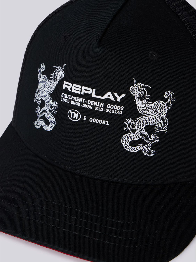 CAP WITH DRAGONS GRAPHIC | AX4344 A0406 0098