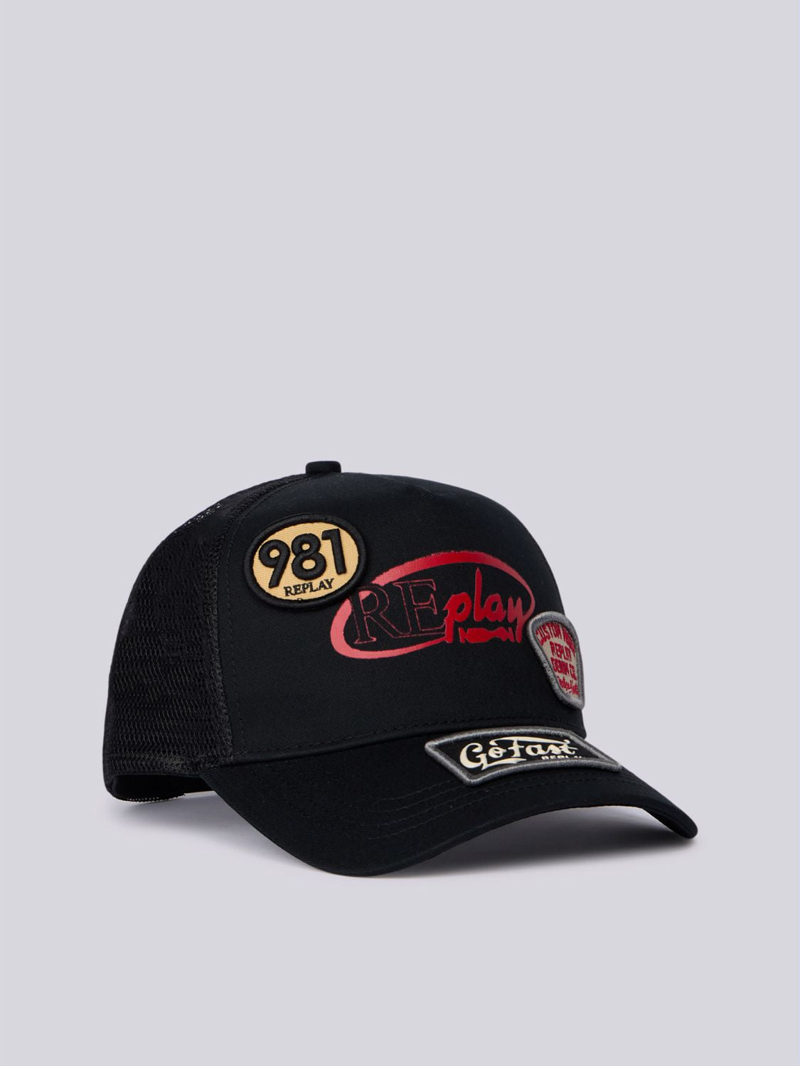 CAP WITH PATCH AND VINTAGE PRINT | AX4345 A0113 0098