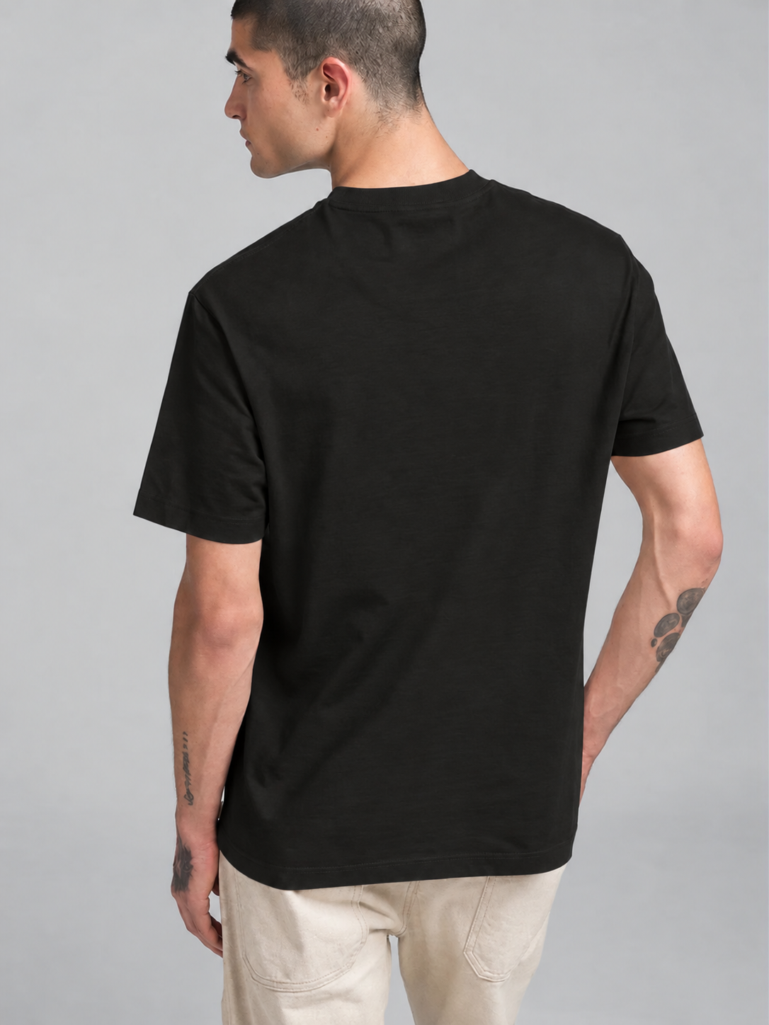 BASIC JERSEY 30/1 T-SHIRT | BLACK M3345 2660-098