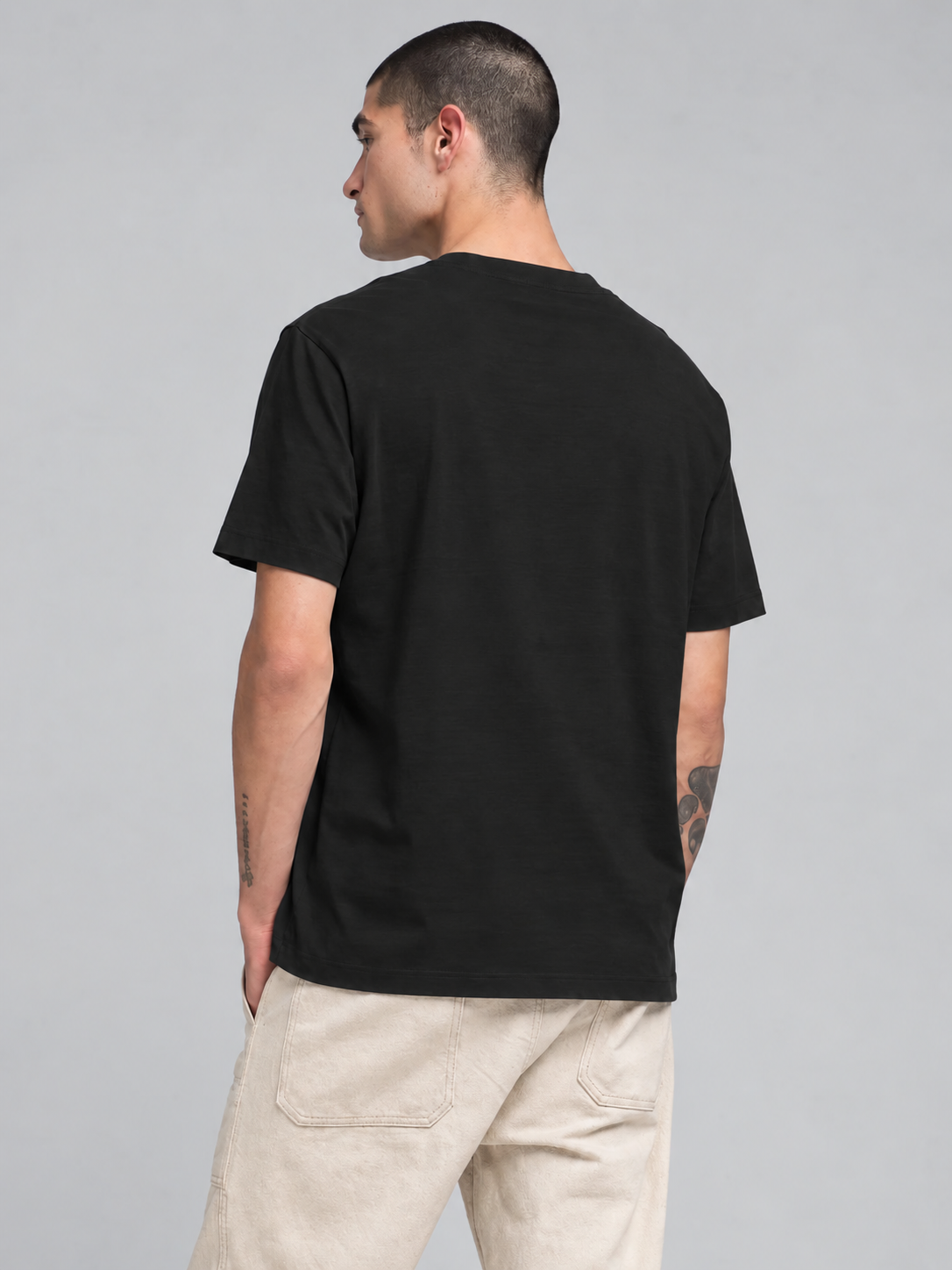 BASIC JERSEY 30/1 T-SHIRT | BLACK M3345 2660-098