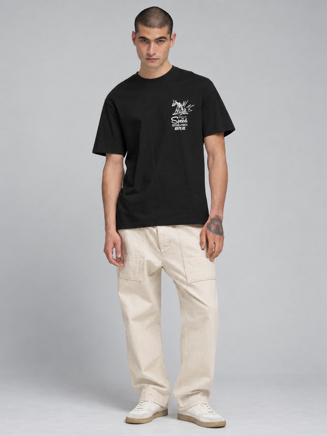 BASIC JERSEY 30/1 T-SHIRT | BLACK M3345 2660-098