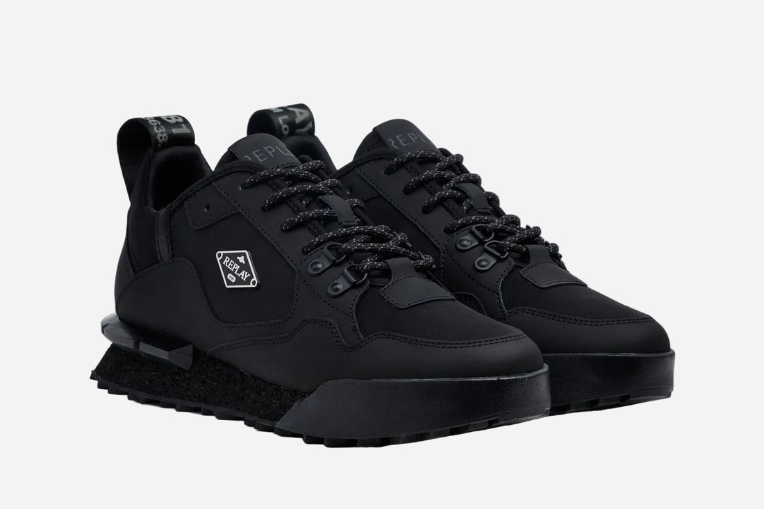 FIELD SPEED RHOMBUS LACE-UP SNEAKERS | BLK RS1P0067L