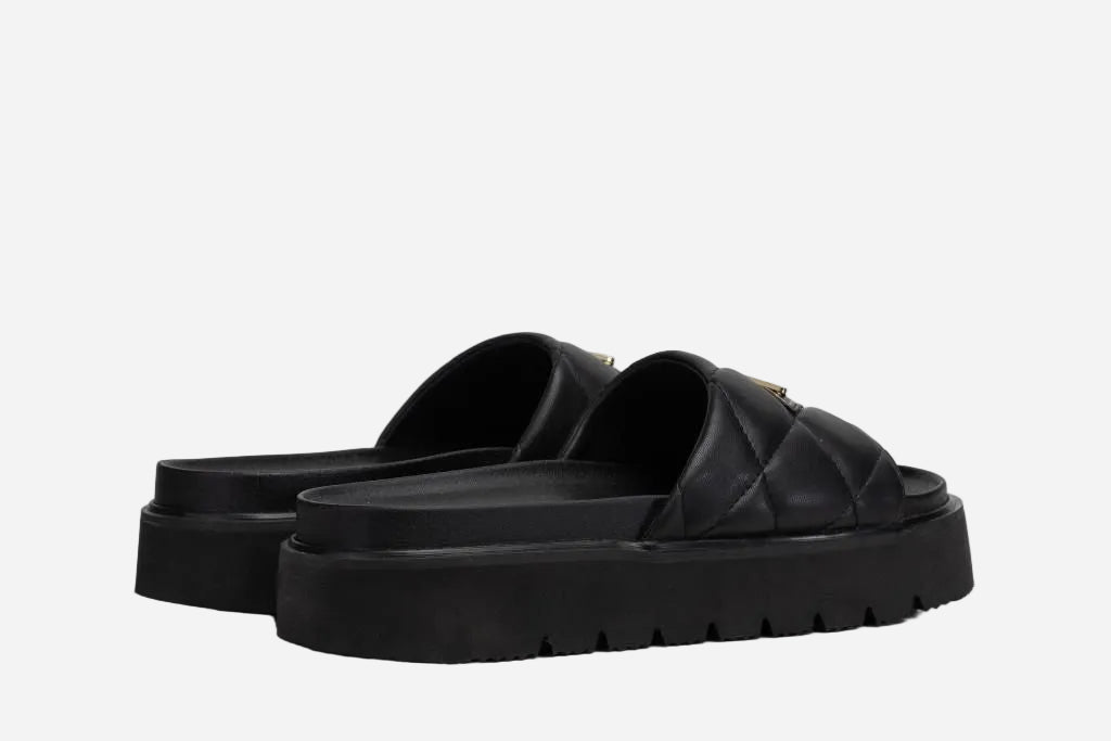 MUDDY QUILT LADIES SLIDERS | BLK RF810042S