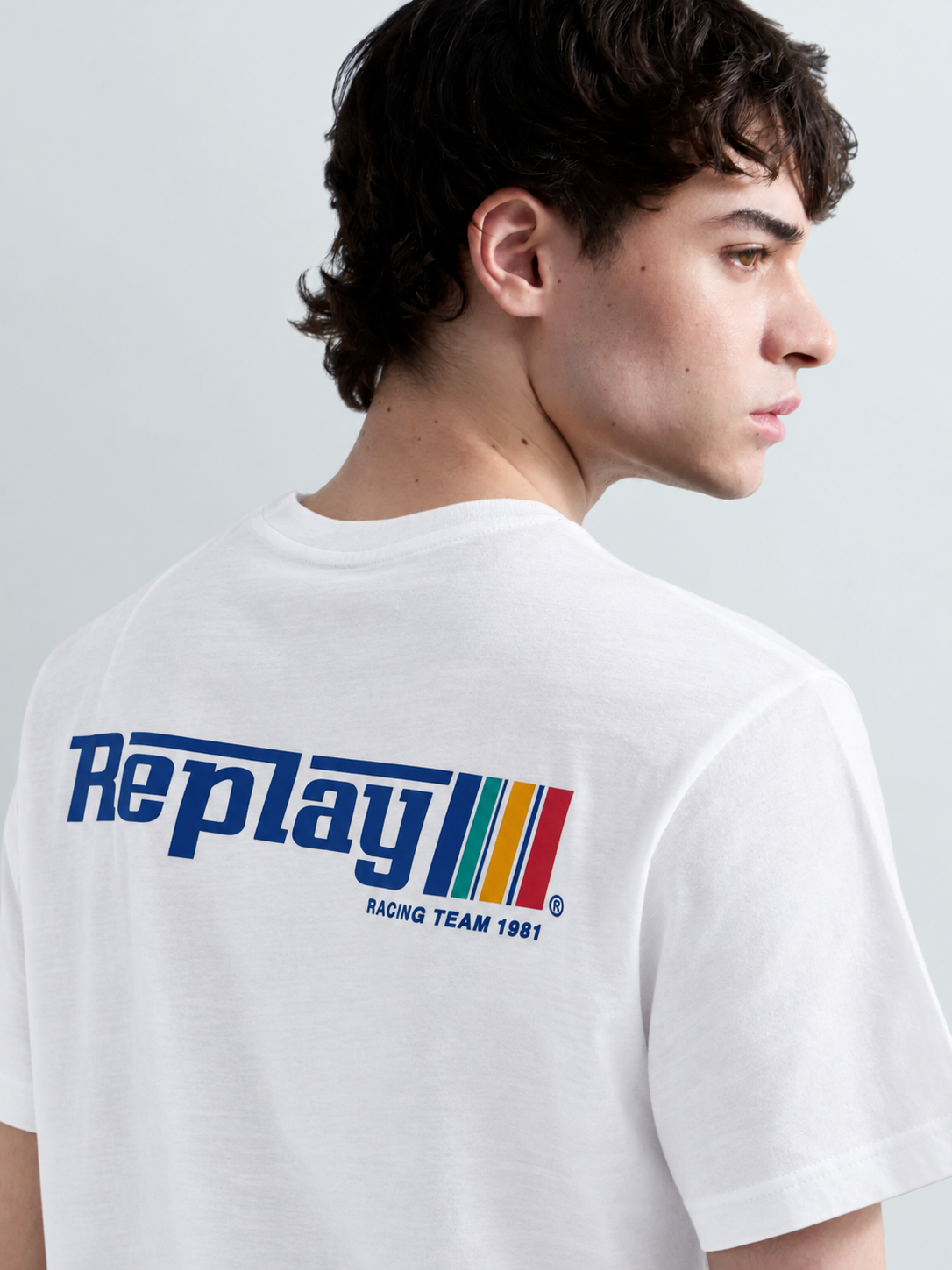 JERSEY T-SHIRT WITH LOGO GRAPHIC | NATURAL WHITE M3329 2660-011