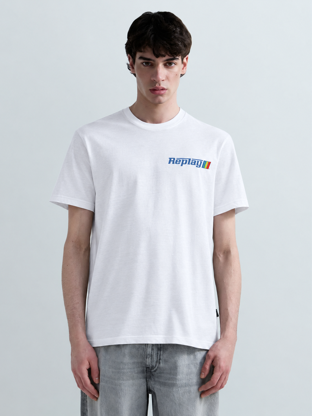 JERSEY T-SHIRT WITH LOGO GRAPHIC | NATURAL WHITE M3329 2660-011