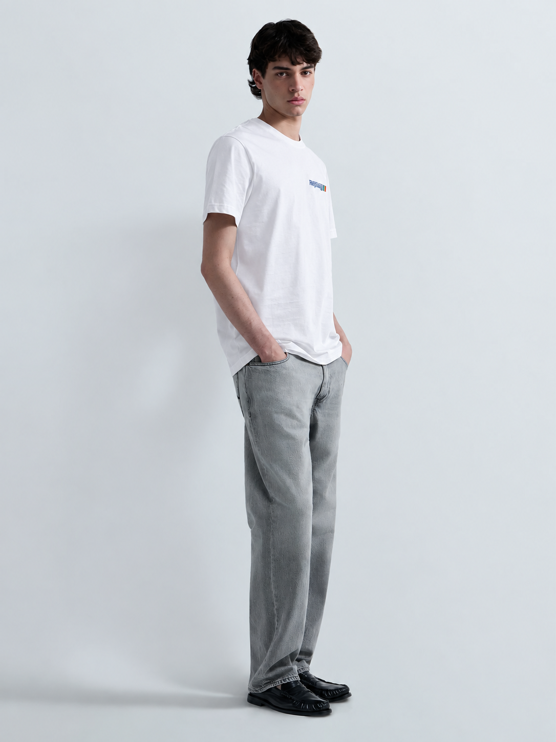 JERSEY T-SHIRT WITH LOGO GRAPHIC | NATURAL WHITE M3329 2660-011