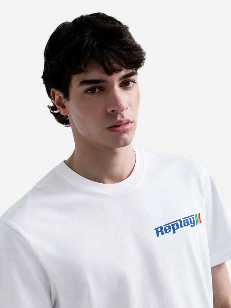 JERSEY T-SHIRT WITH LOGO GRAPHIC | NATURAL WHITE M3329 2660-011