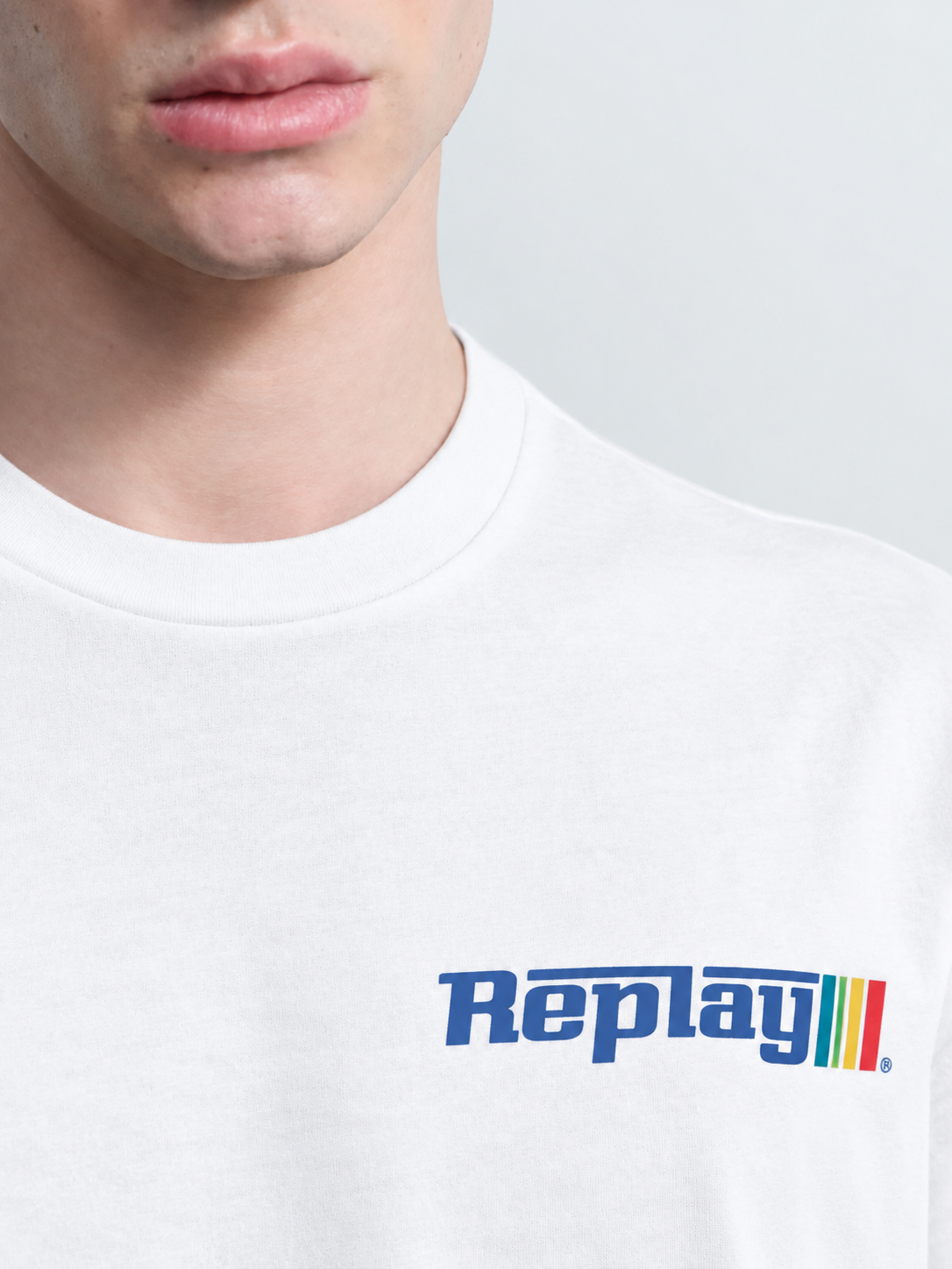 JERSEY T-SHIRT WITH LOGO GRAPHIC | NATURAL WHITE M3329 2660-011