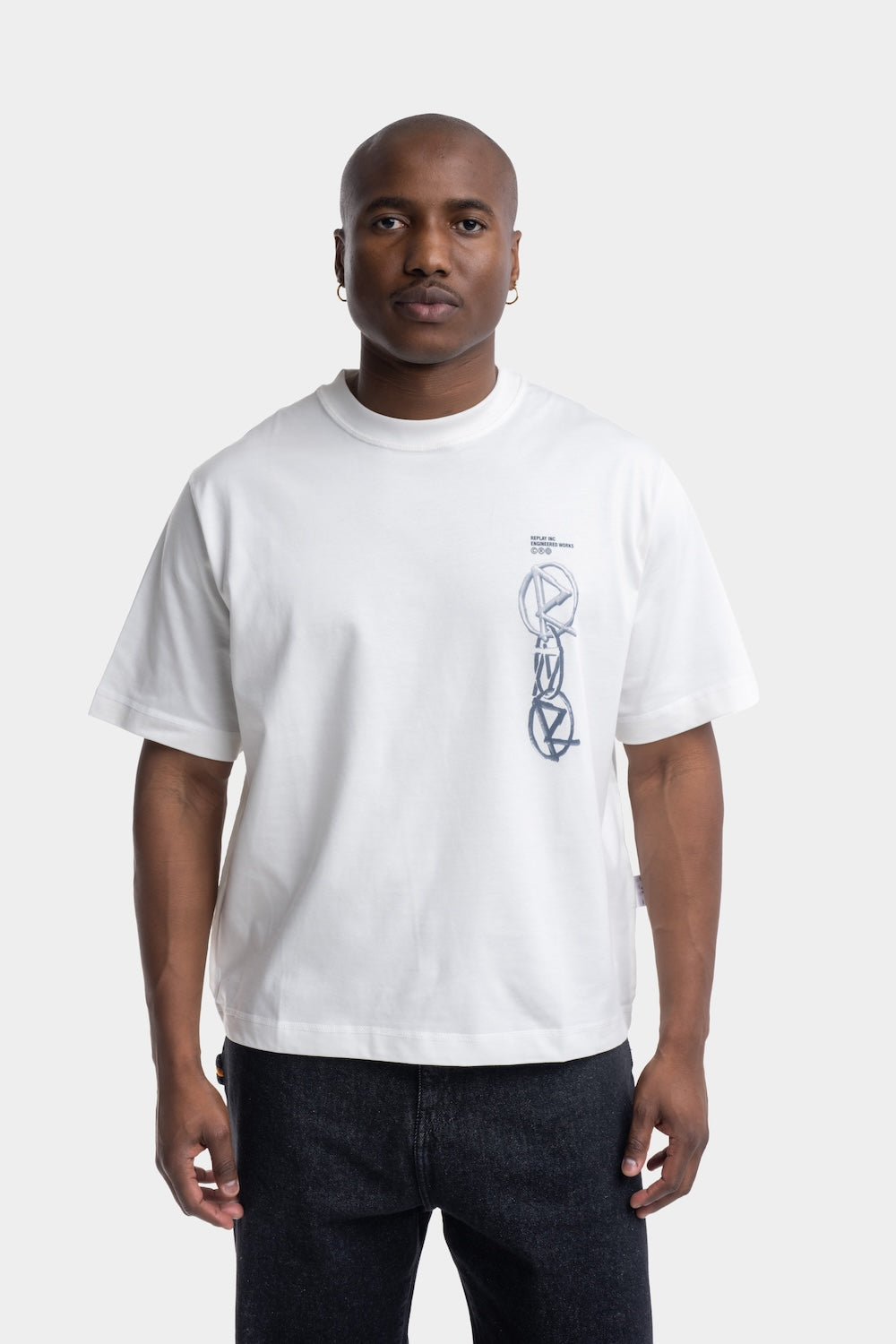 REPLAY INC. DRY HEAVY COTTON JERSEY T-SHIRT | OFF WHITE KU6044 D23846-011