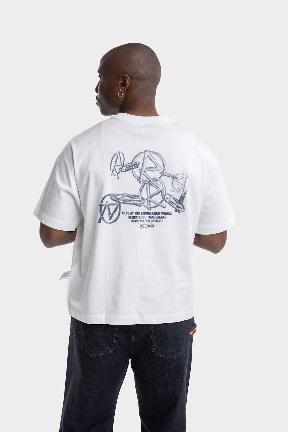 REPLAY INC. DRY HEAVY COTTON JERSEY T-SHIRT | OFF WHITE KU6044 D23846-011