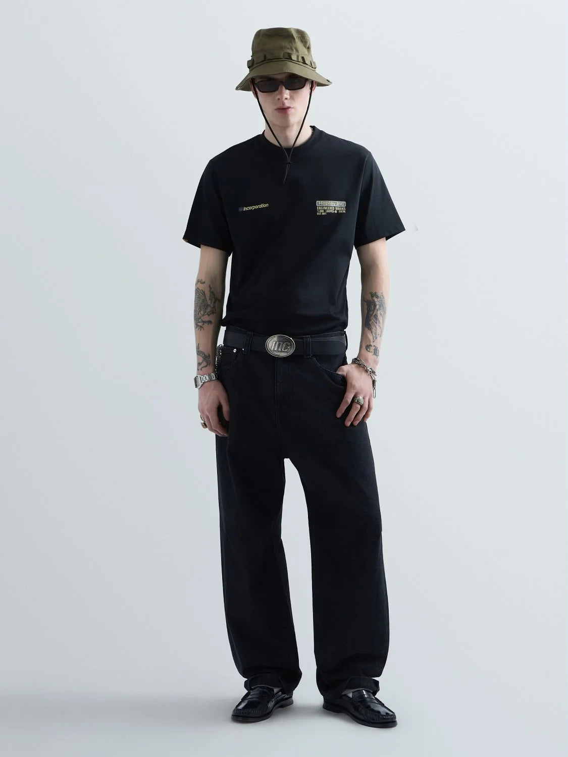 20/1 COTTON JERSEY T-SHIRT | BLACK KU6048 D23608P-098