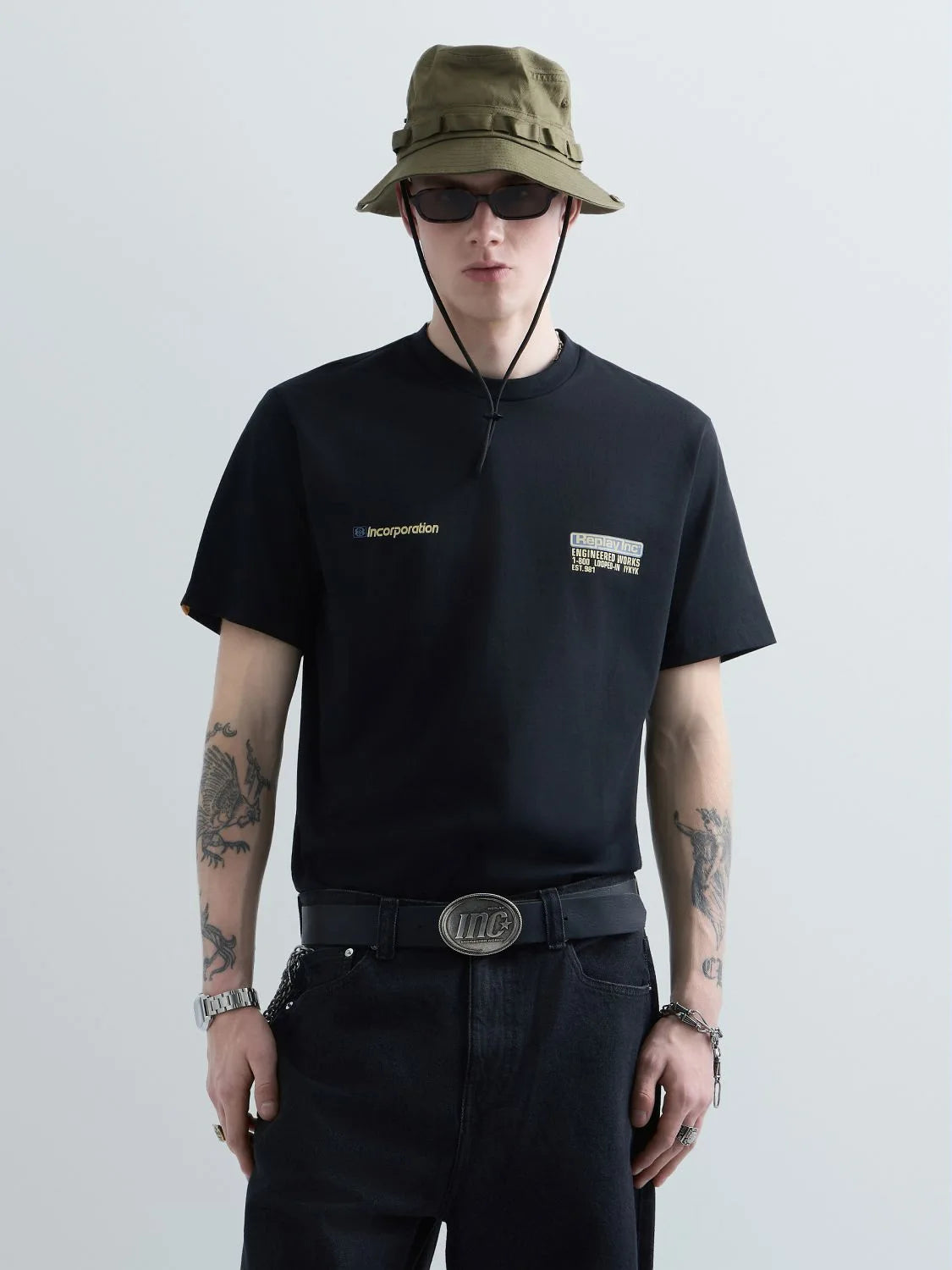 20/1 COTTON JERSEY T-SHIRT | BLACK KU6048 D23608P-098