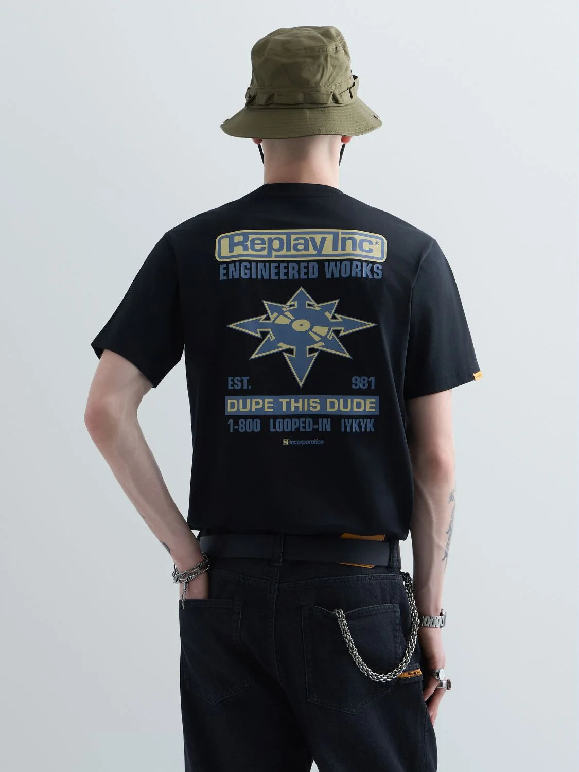 20/1 COTTON JERSEY T-SHIRT | BLACK KU6048 D23608P-098