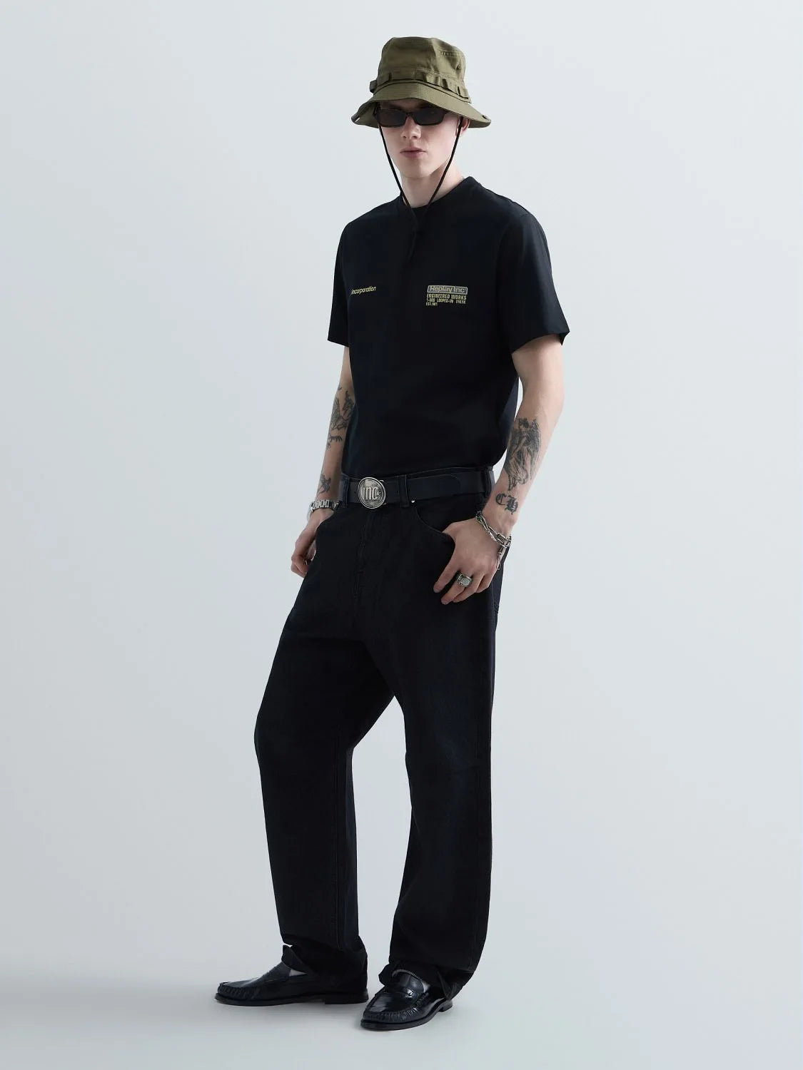 20/1 COTTON JERSEY T-SHIRT | BLACK KU6048 D23608P-098