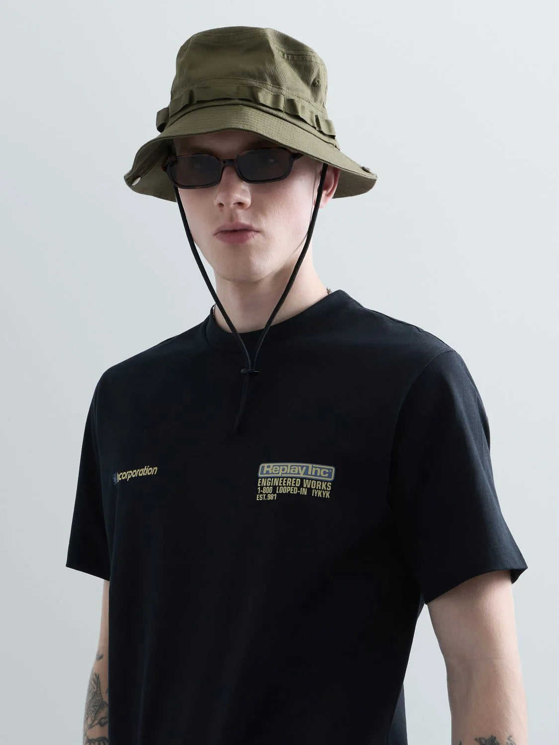 20/1 COTTON JERSEY T-SHIRT | BLACK KU6048 D23608P-098