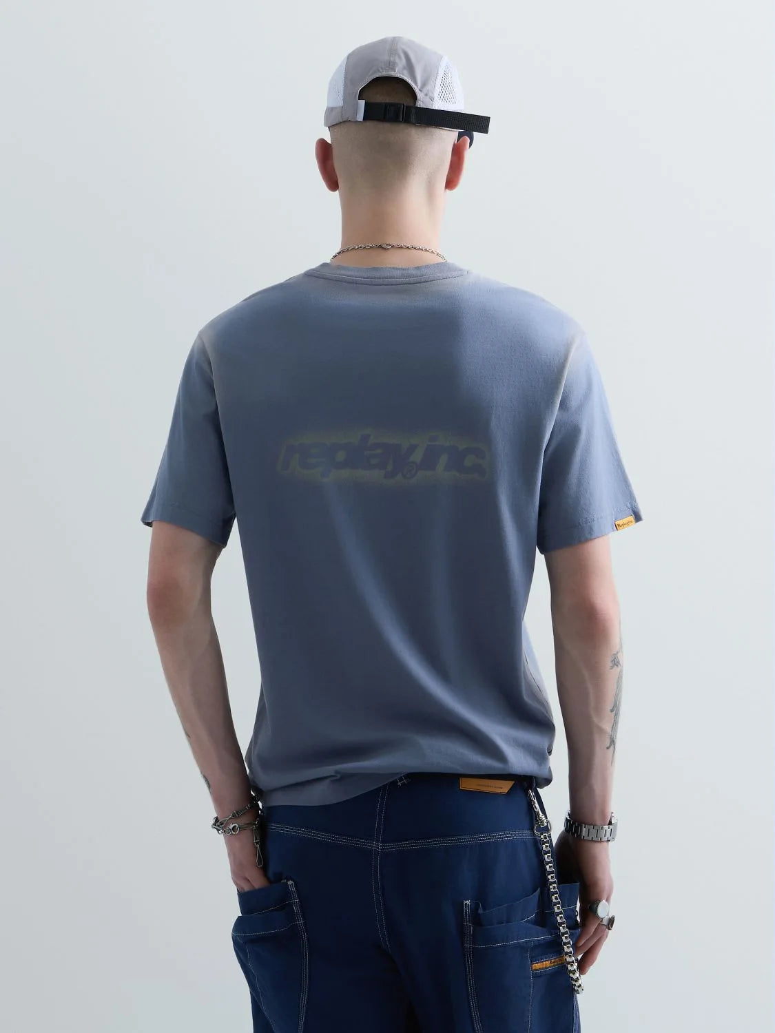 20/1 SPRAYED COTTON JERSEY T-SHIRT | LAKE BLUE KU6049 D23608S-781