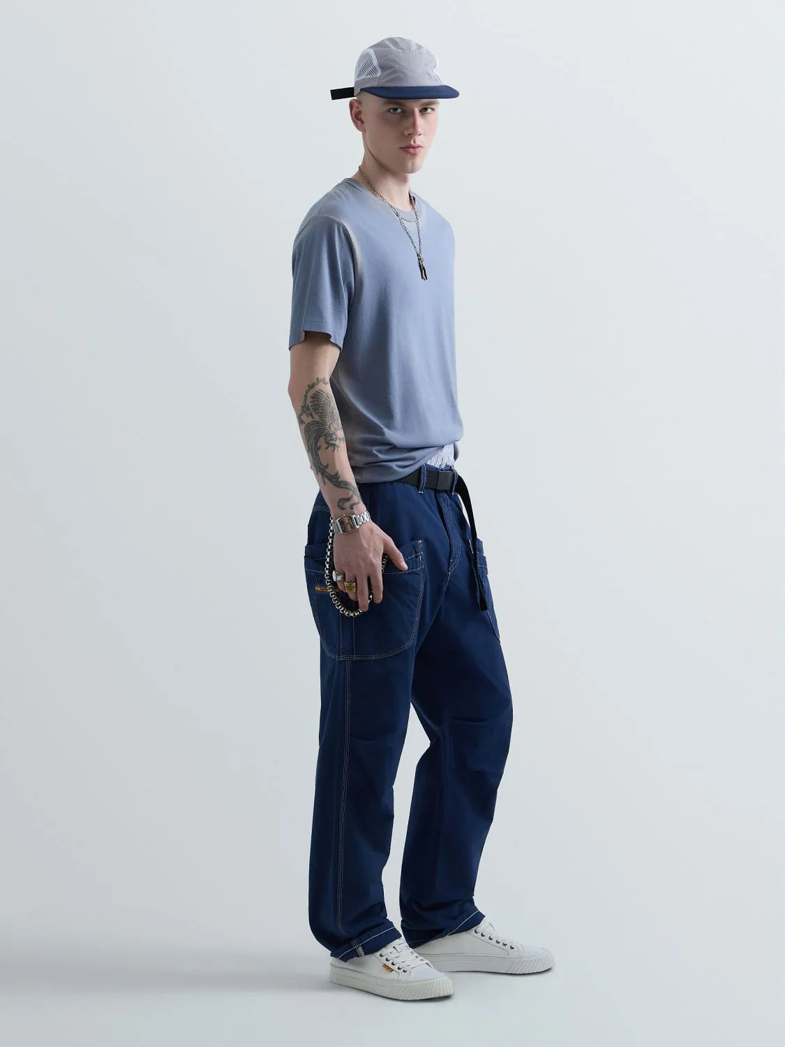 20/1 SPRAYED COTTON JERSEY T-SHIRT | LAKE BLUE KU6049 D23608S-781