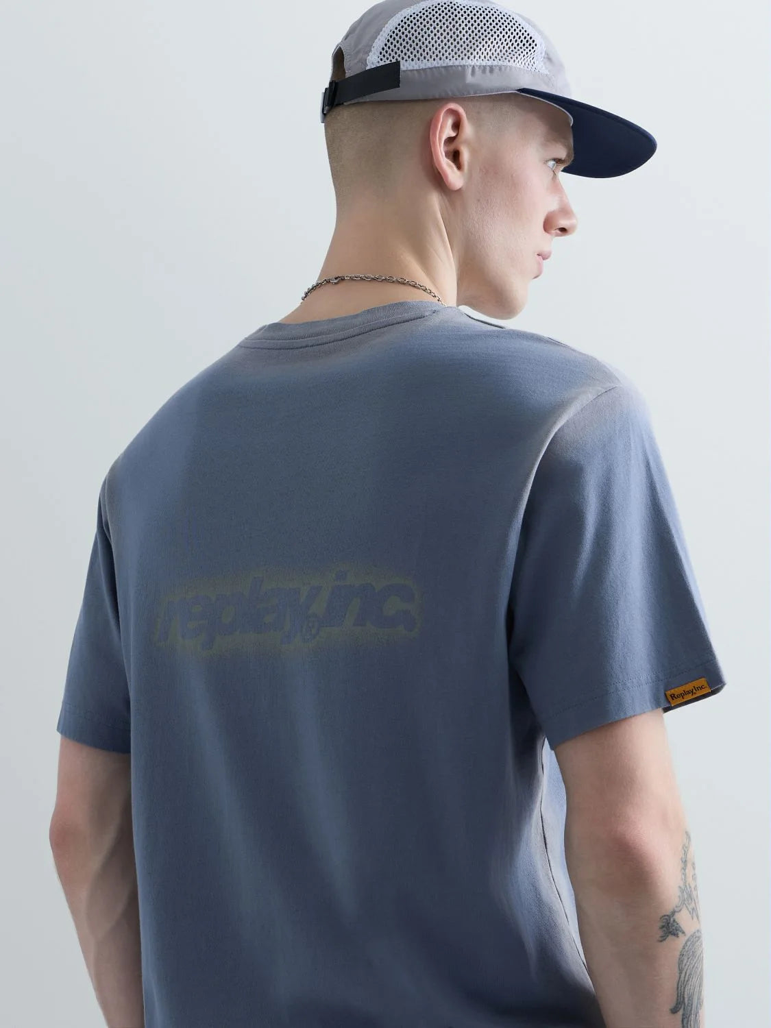 20/1 SPRAYED COTTON JERSEY T-SHIRT | LAKE BLUE KU6049 D23608S-781