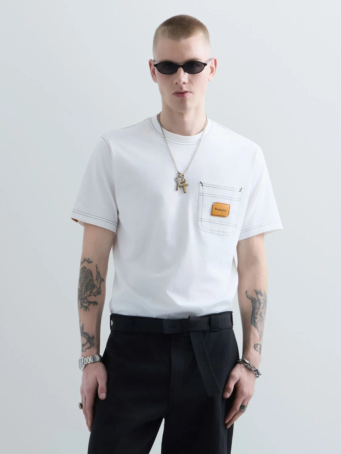 20/1 COTTON JERSEY T-SHIRT | OFF WHITE KU6053 D23608P-011