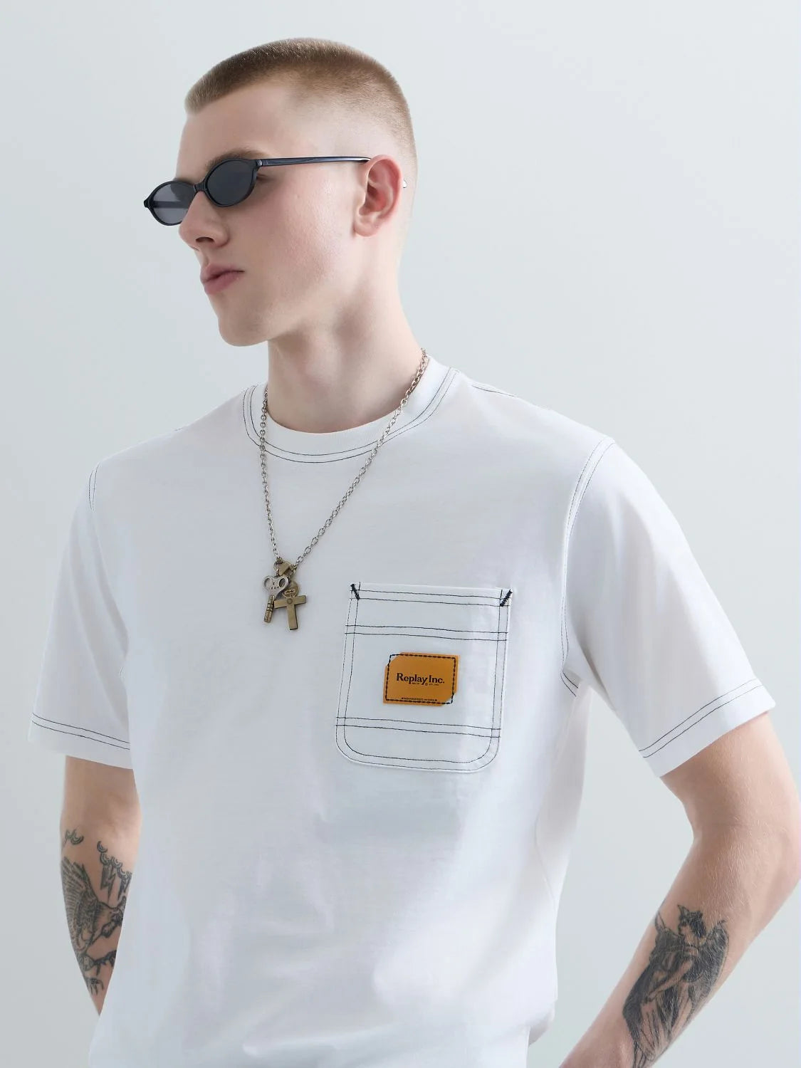 20/1 COTTON JERSEY T-SHIRT | OFF WHITE KU6053 D23608P-011