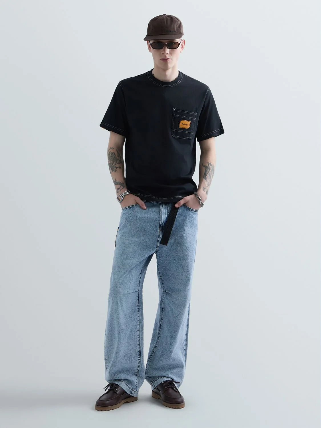20/1 COTTON JERSEY T-SHIRT | BLACK KU6053 D23608P-098