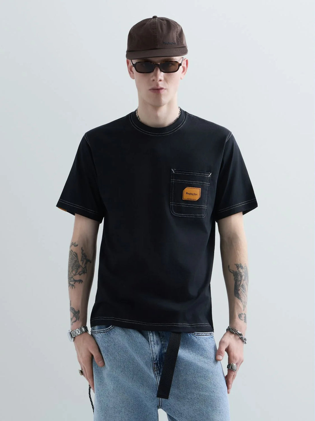 20/1 COTTON JERSEY T-SHIRT | BLACK KU6053 D23608P-098