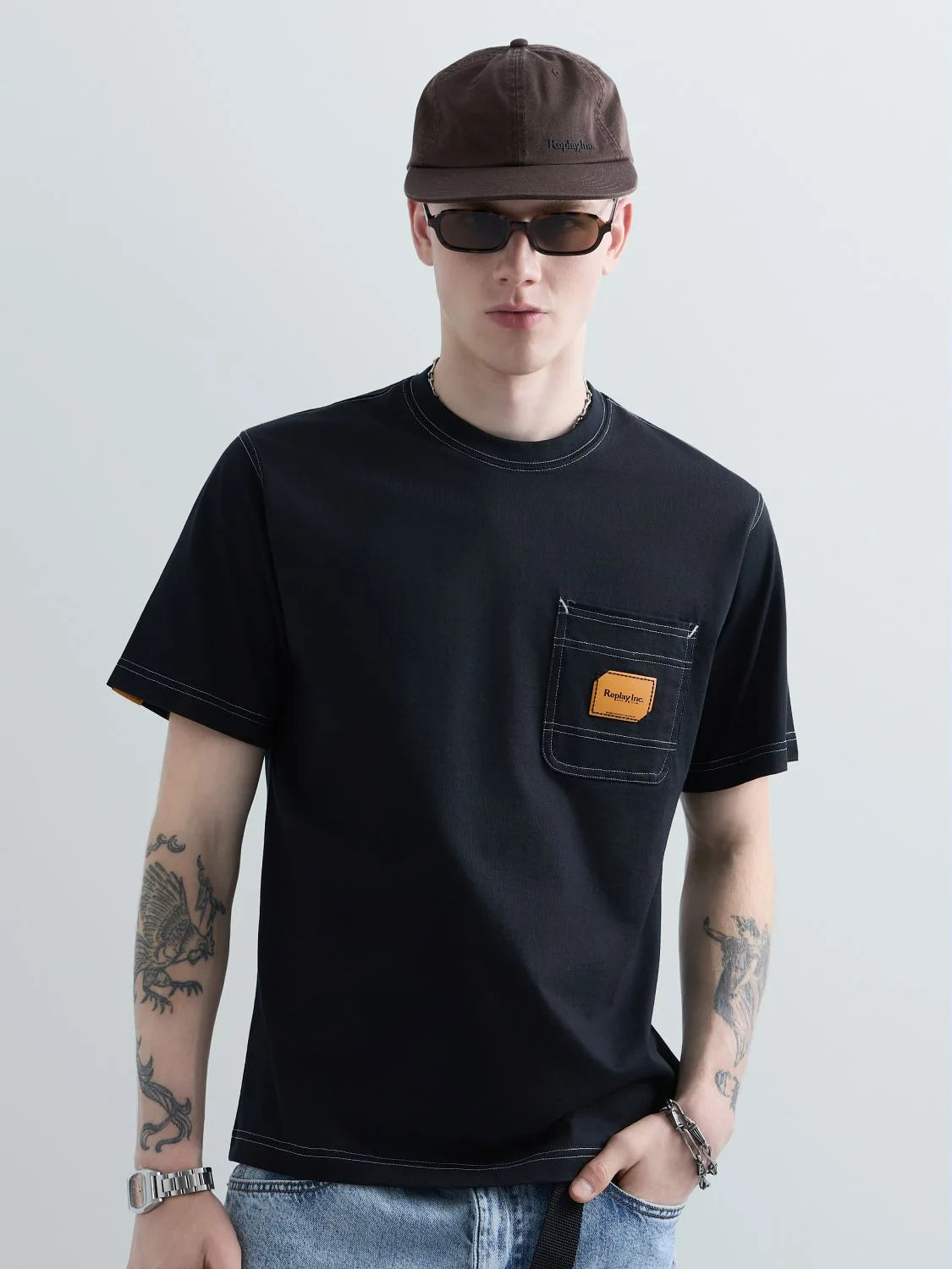20/1 COTTON JERSEY T-SHIRT | BLACK KU6053 D23608P-098