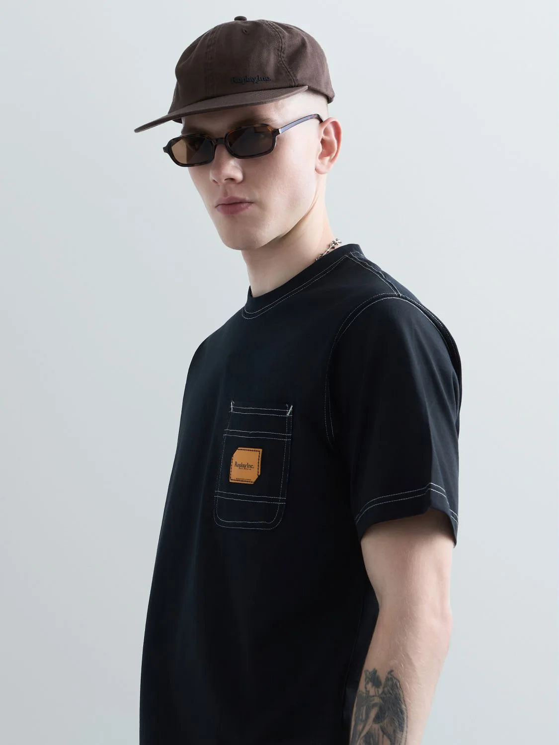 20/1 COTTON JERSEY T-SHIRT | BLACK KU6053 D23608P-098