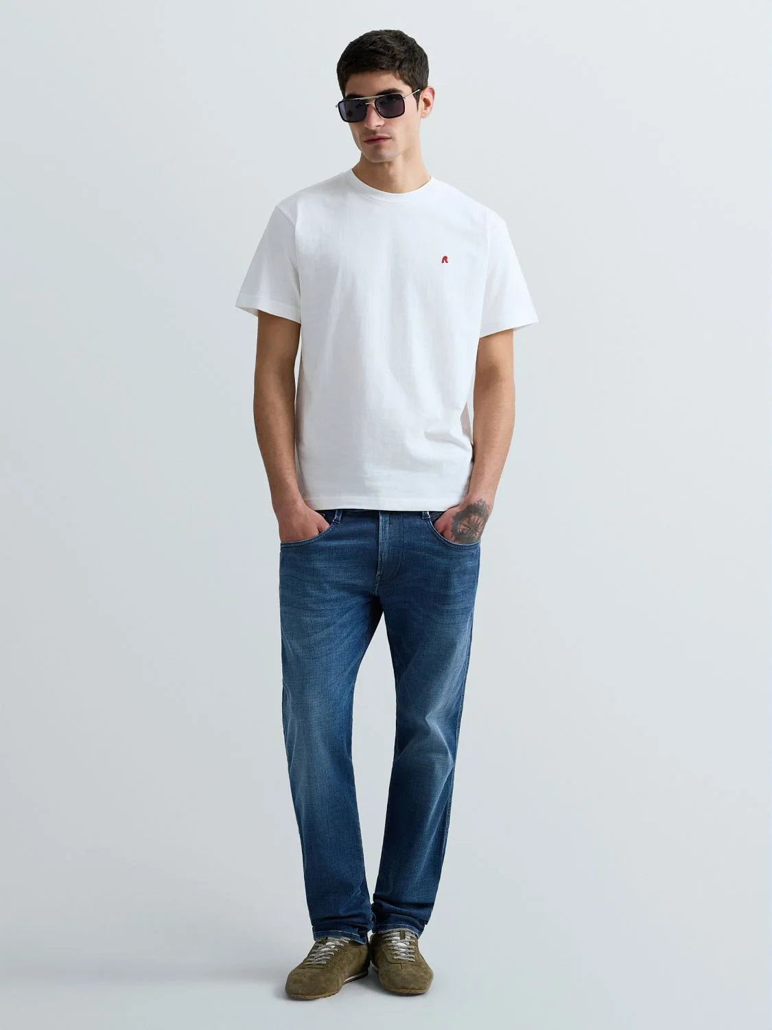 JERSEY T-SHIRT WITH R EMBROIDERY | M3015 011