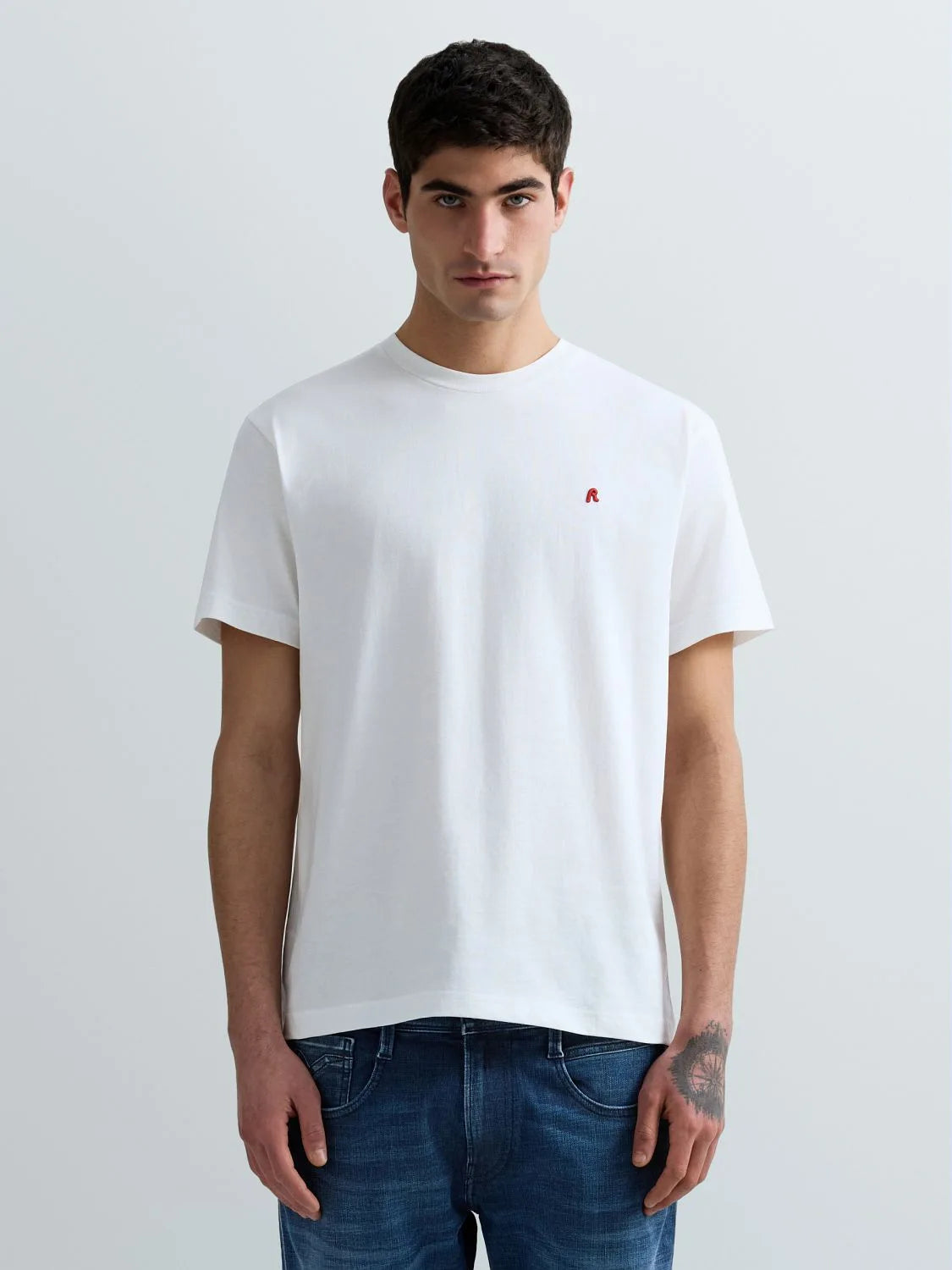 JERSEY T-SHIRT WITH R EMBROIDERY | M3015 011