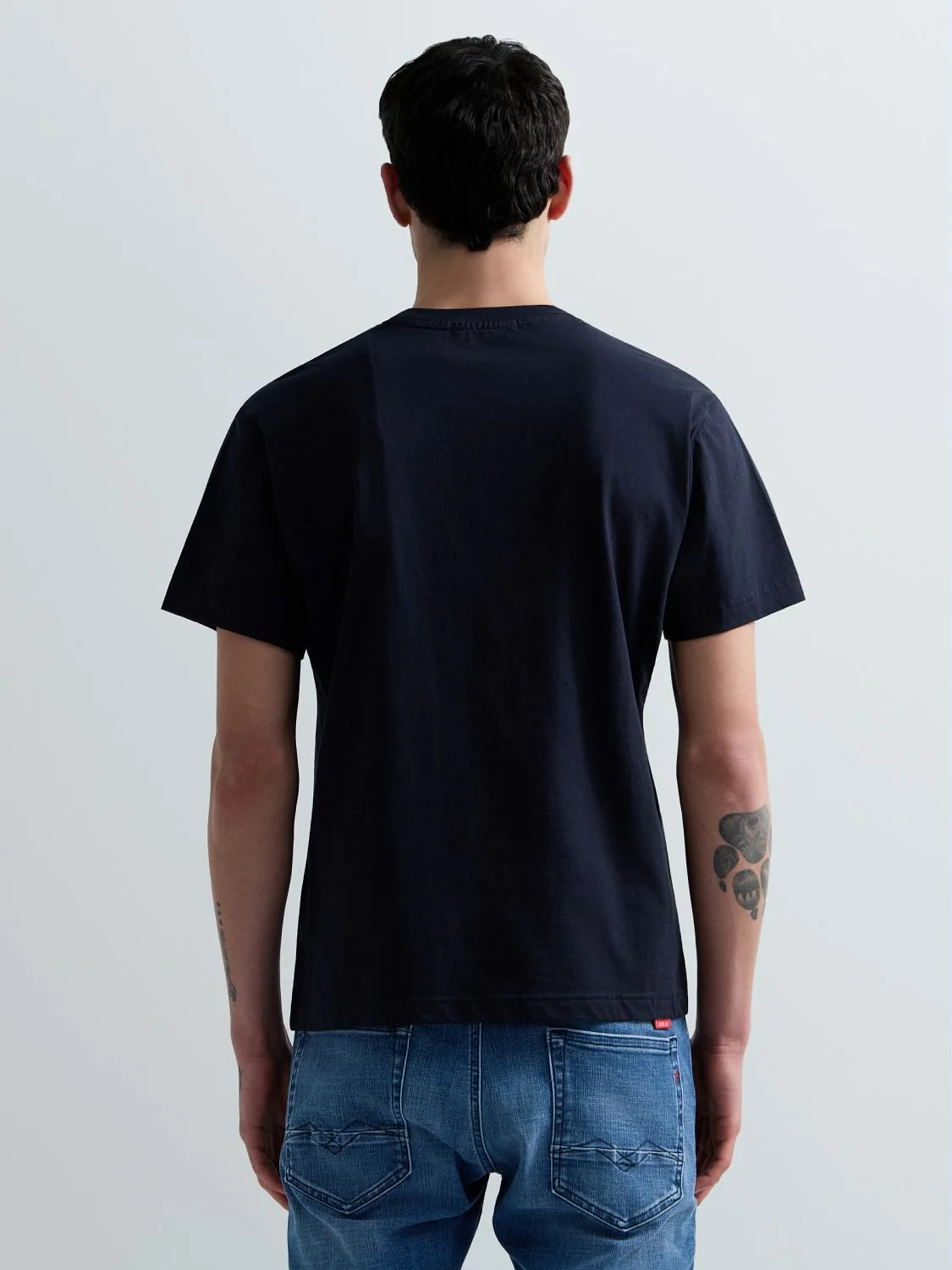 JERSEY T-SHIRT WITH RED R LOGO | DARK NAVY M3015 2660-970