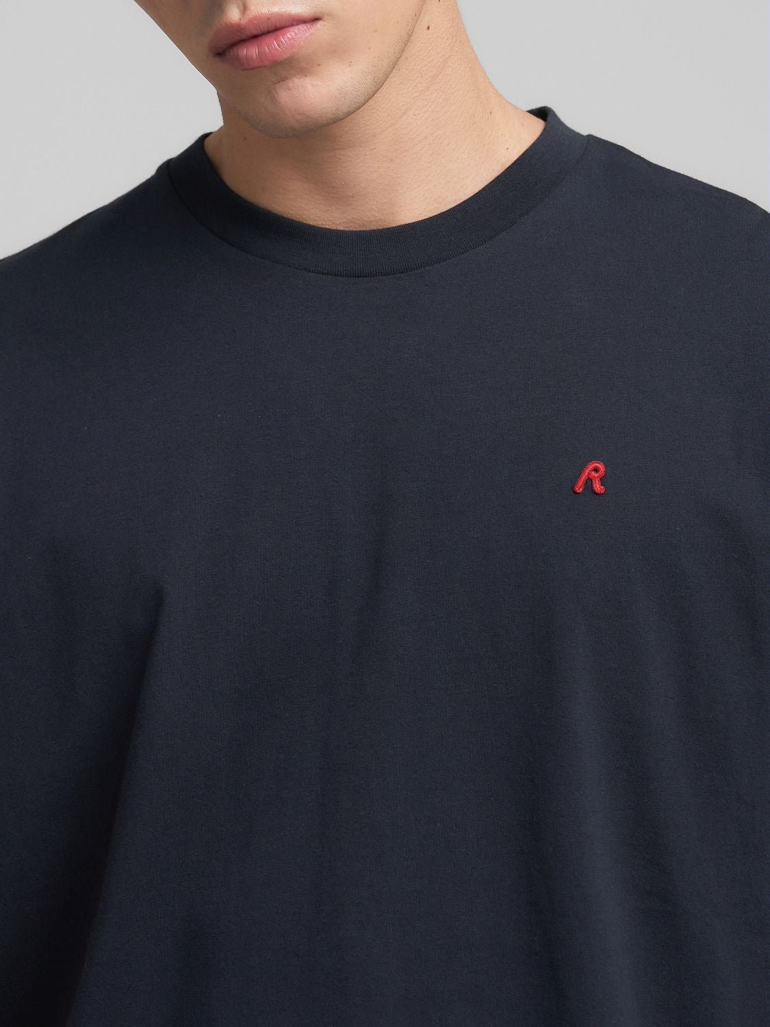 JERSEY T-SHIRT WITH RED R LOGO | DARK NAVY M3015 2660-970