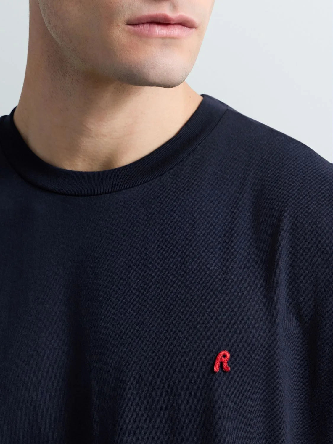JERSEY T-SHIRT WITH RED R LOGO | DARK NAVY M3015 2660-970