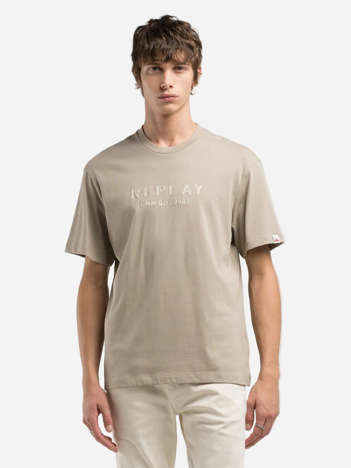RELAXED-FIT T-SHIRT WITH LETTERING | M3019 011
