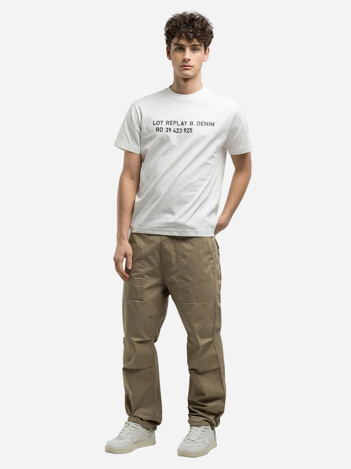 REGULAR-FIT T-SHIRT WITH LETTERING | M3021 011