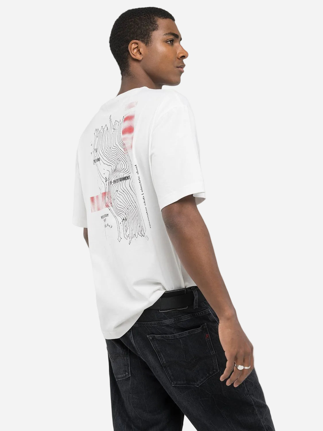 COTTON T-SHIRT WITH PRINT | M3058 011