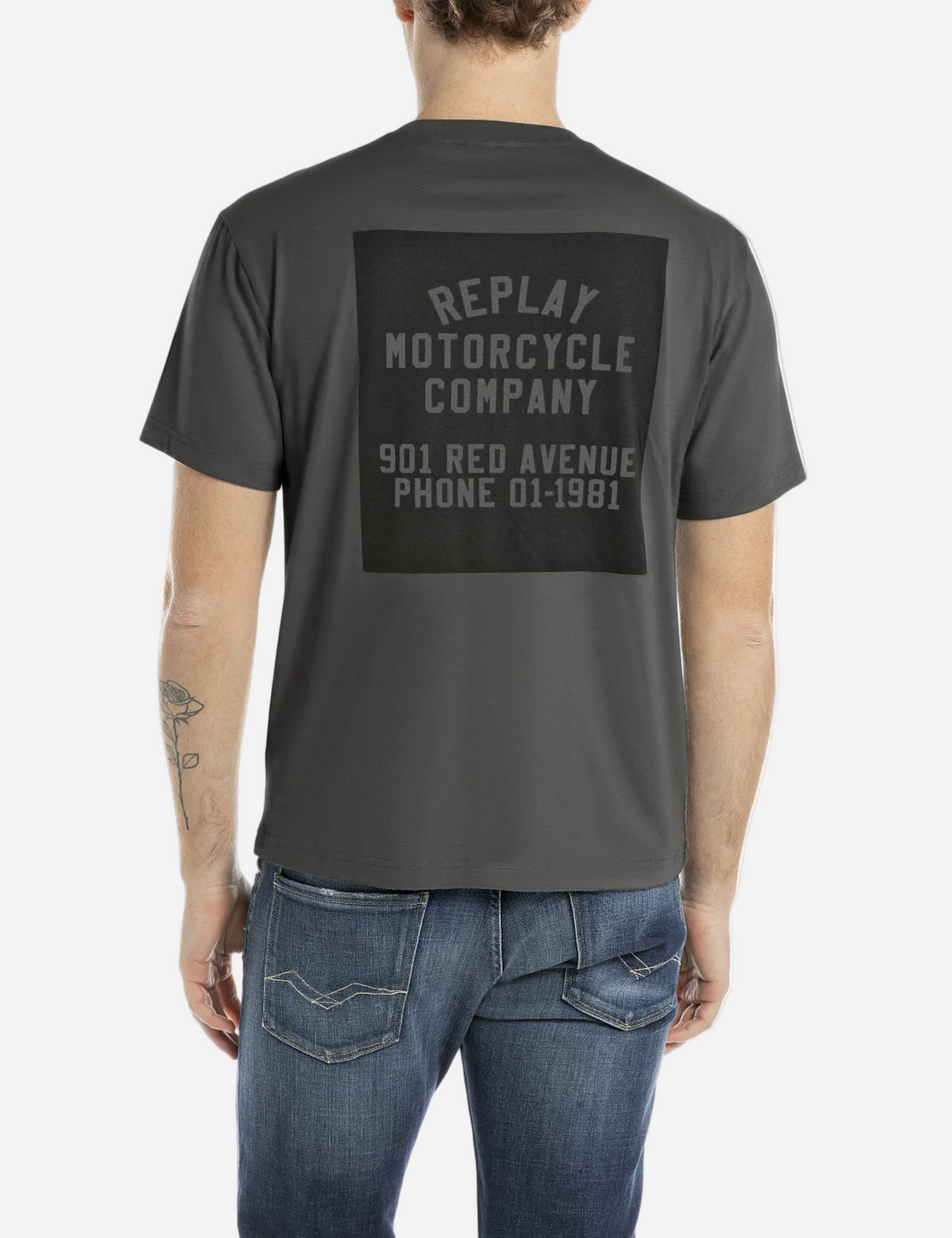 T-SHIRT WITH A PRINT FRONT AND BACK | M3213 2660 293