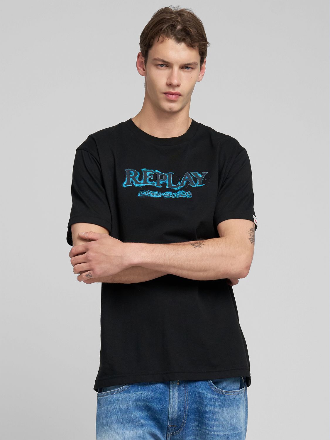 COTTON T-SHIRT WITH PRINT | M3220 2660 098