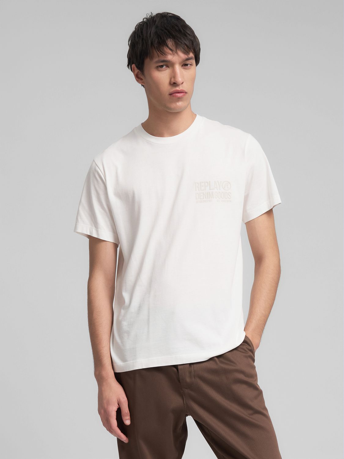 ORGANIC COTTON T-SHIRT WITH LETTERING | M3227 23732P 011