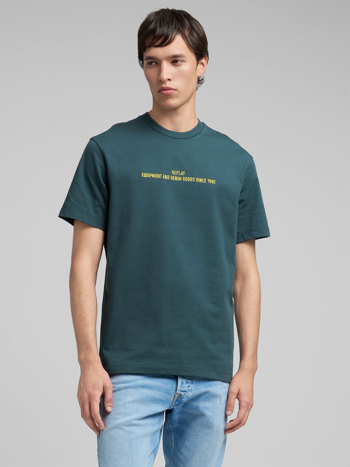 JERSEY T-SHIRT WITH LETTERING EMBROIDERY | M3253 23804 135