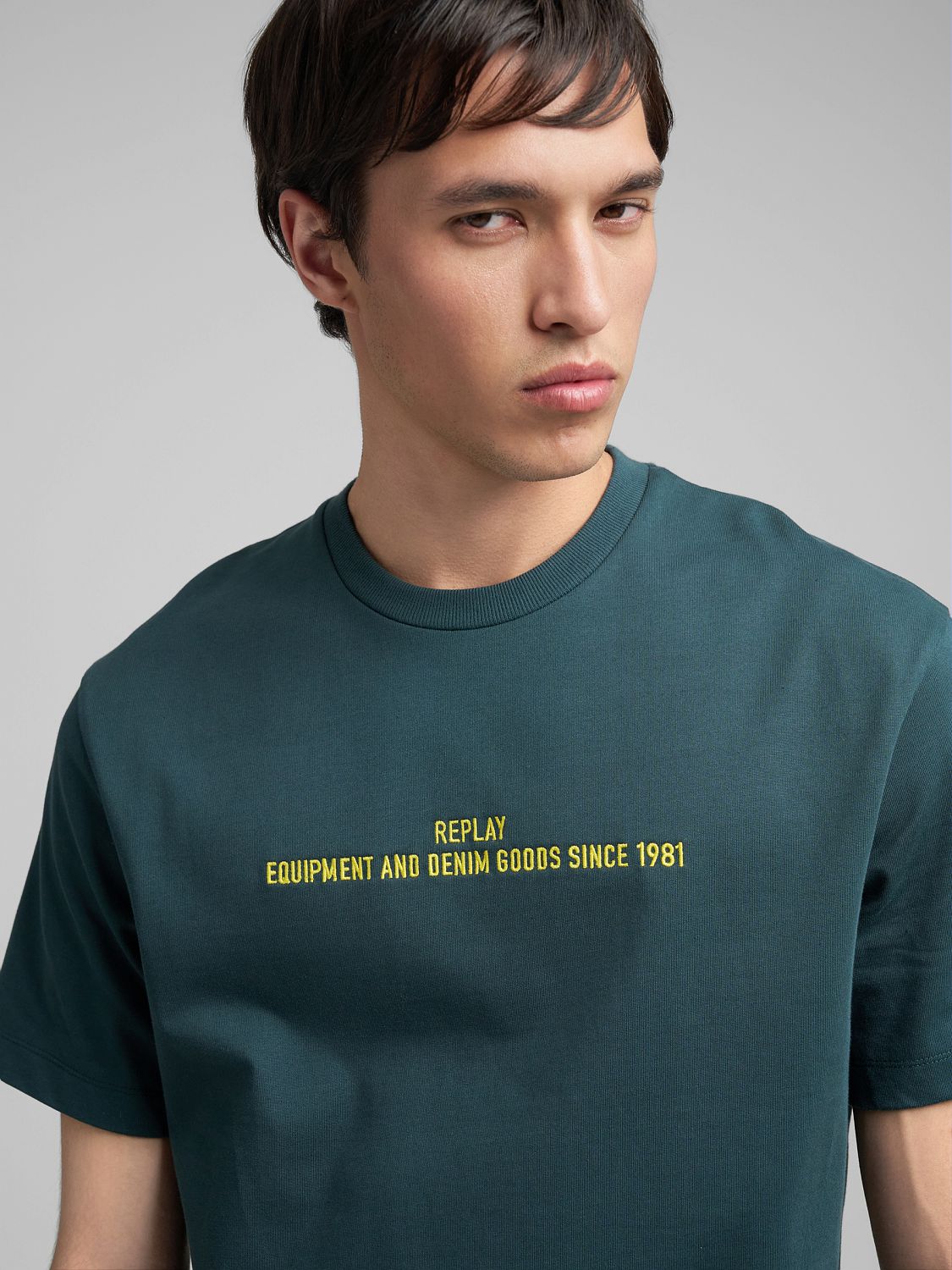 JERSEY T-SHIRT WITH LETTERING EMBROIDERY | M3253 23804 135