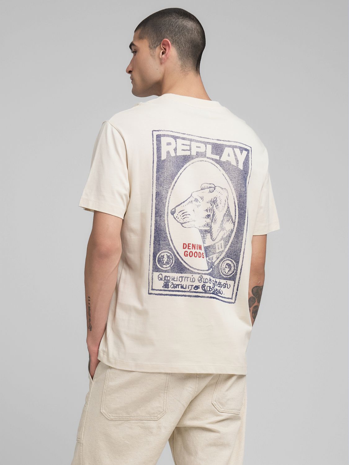 CREW-NECK T-SHIRT WITH VINTAGE PRINT | M3282 23608P 200