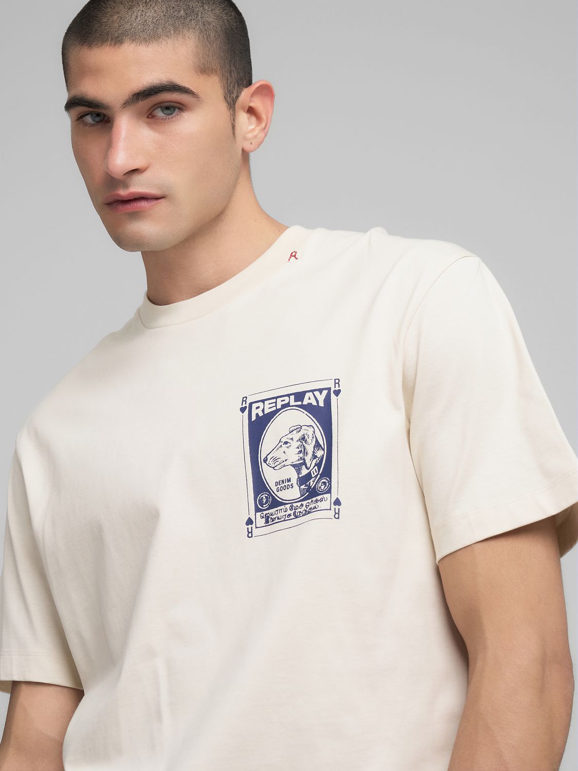 CREW-NECK T-SHIRT WITH VINTAGE PRINT | M3282 23608P 200
