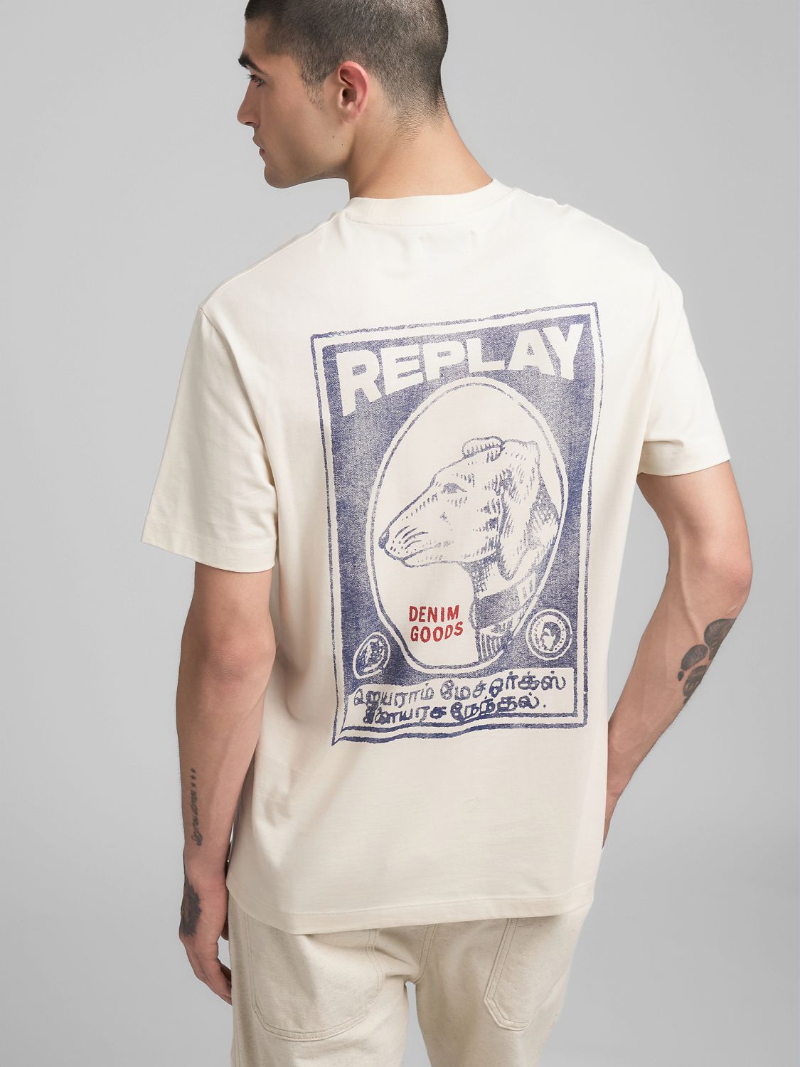 CREW-NECK T-SHIRT WITH VINTAGE PRINT | M3282 23608P 200