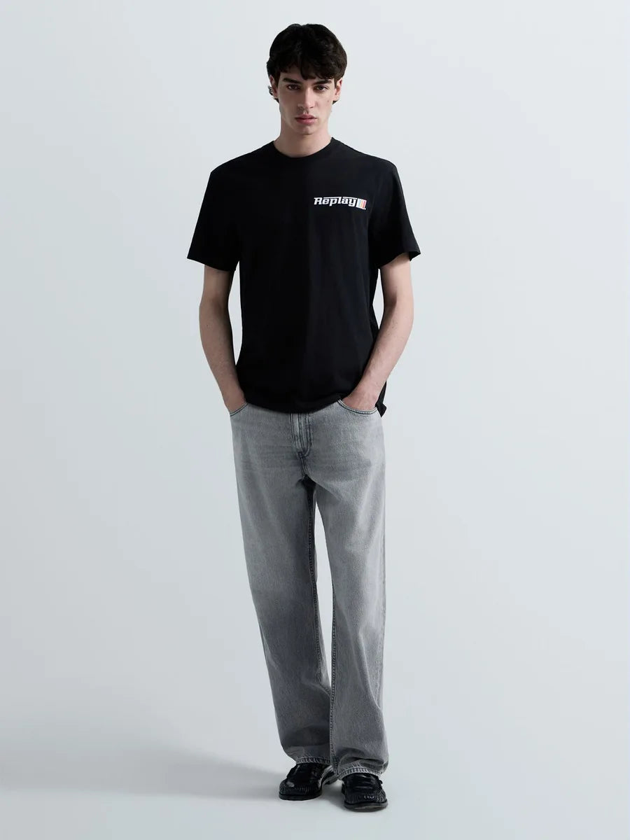 JERSEY T-SHIRT WITH LOGO GRAPHIC | BLACK M3329 2660-098