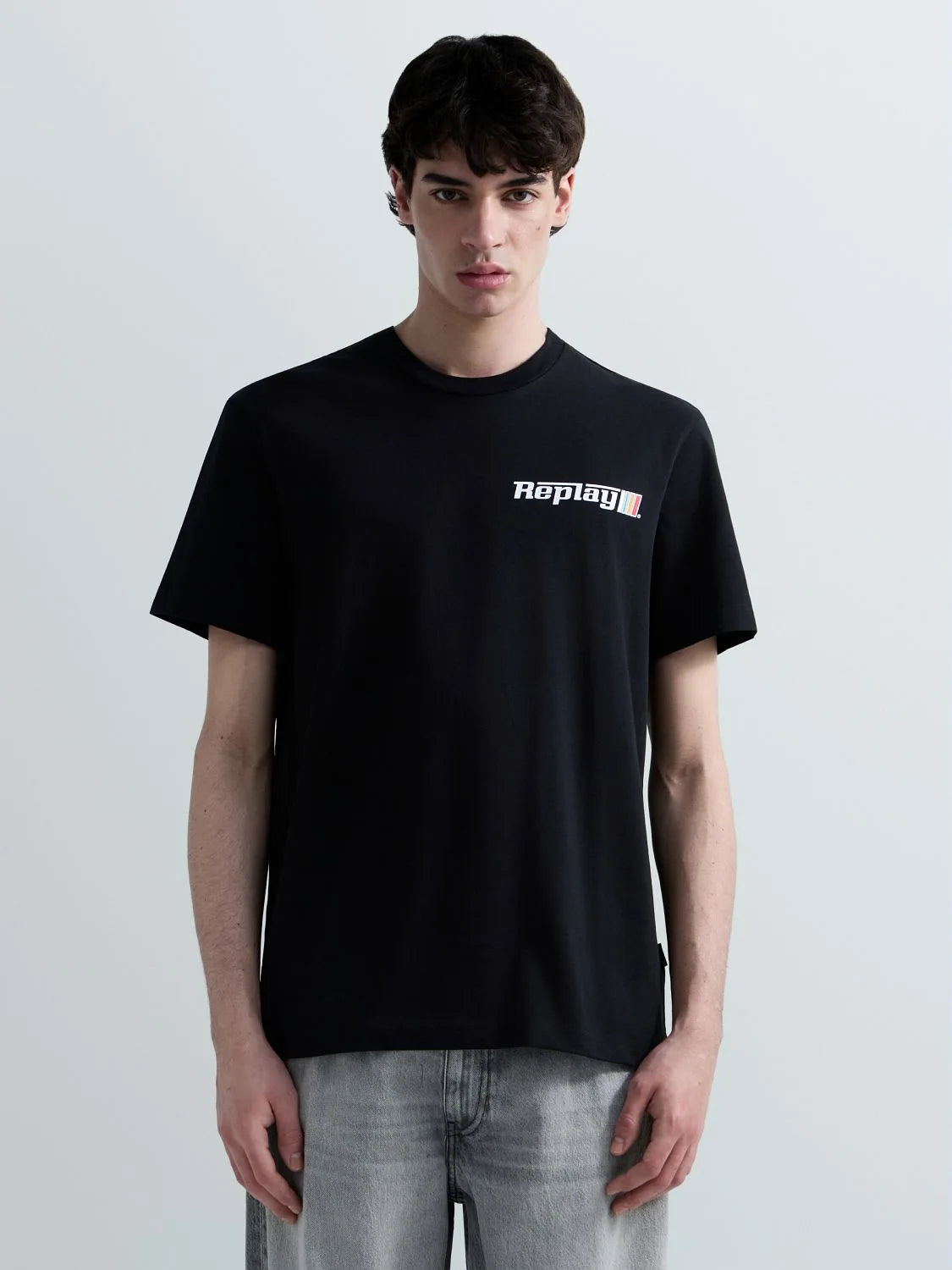 JERSEY T-SHIRT WITH LOGO GRAPHIC | BLACK M3329 2660-098