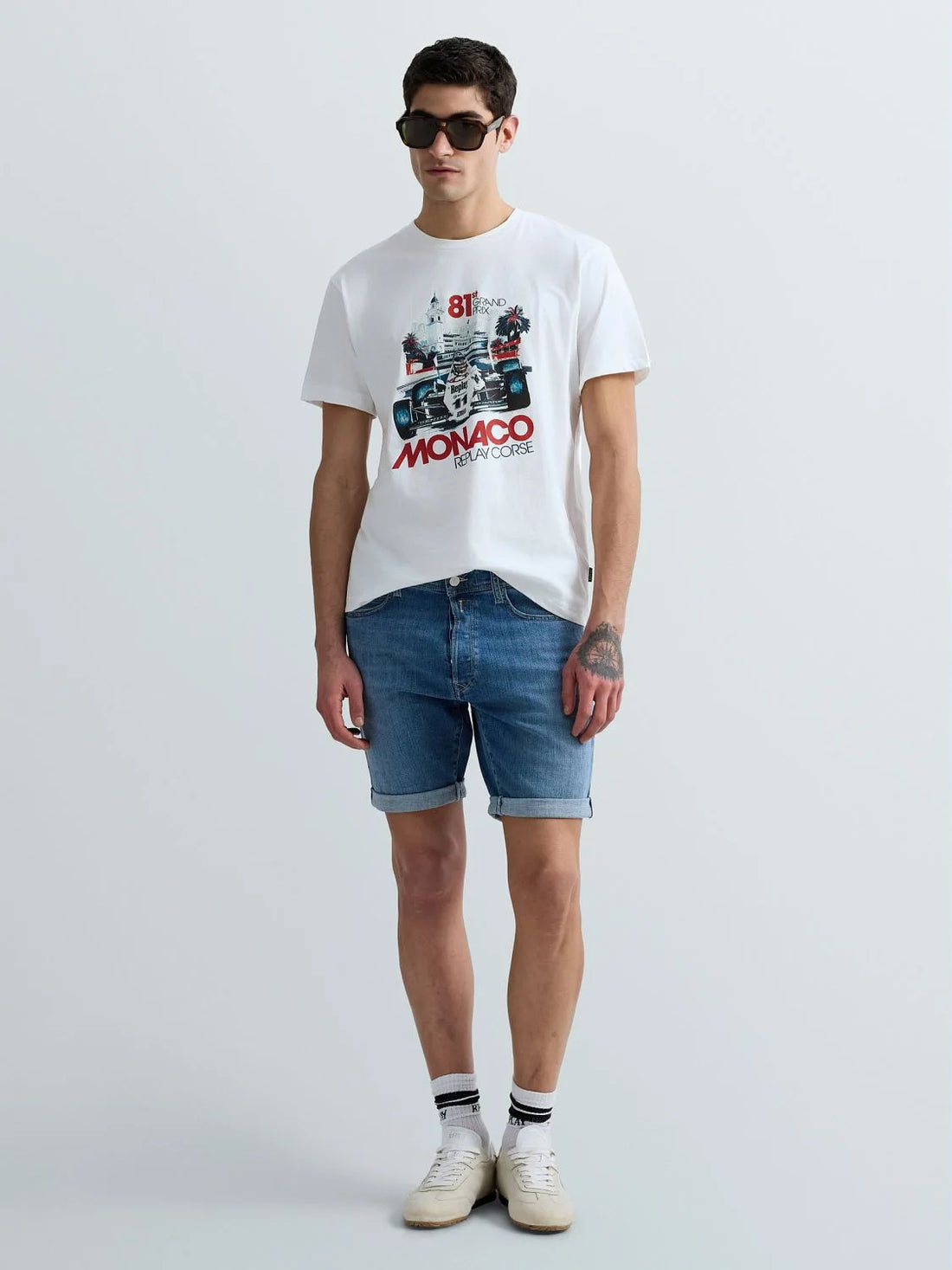 JERSEY T-SHIRT WITH FORMULA 1 GRAPHIC | NATURAL WHITE M3429 2660-011