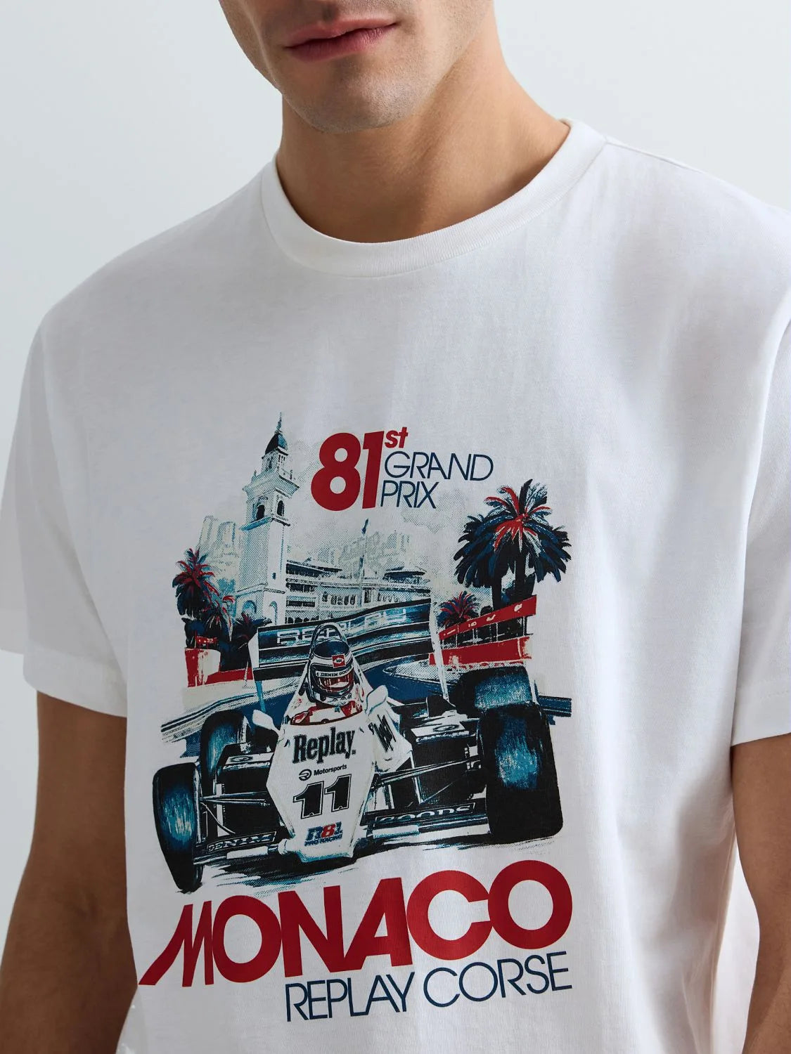 JERSEY T-SHIRT WITH FORMULA 1 GRAPHIC | NATURAL WHITE M3429 2660-011